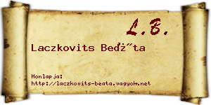 Laczkovits Beáta névjegykártya